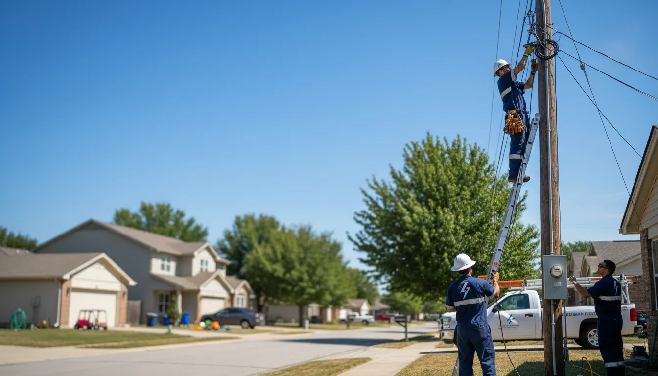 Residential electrician providing installation services in Fort Necessity, LA